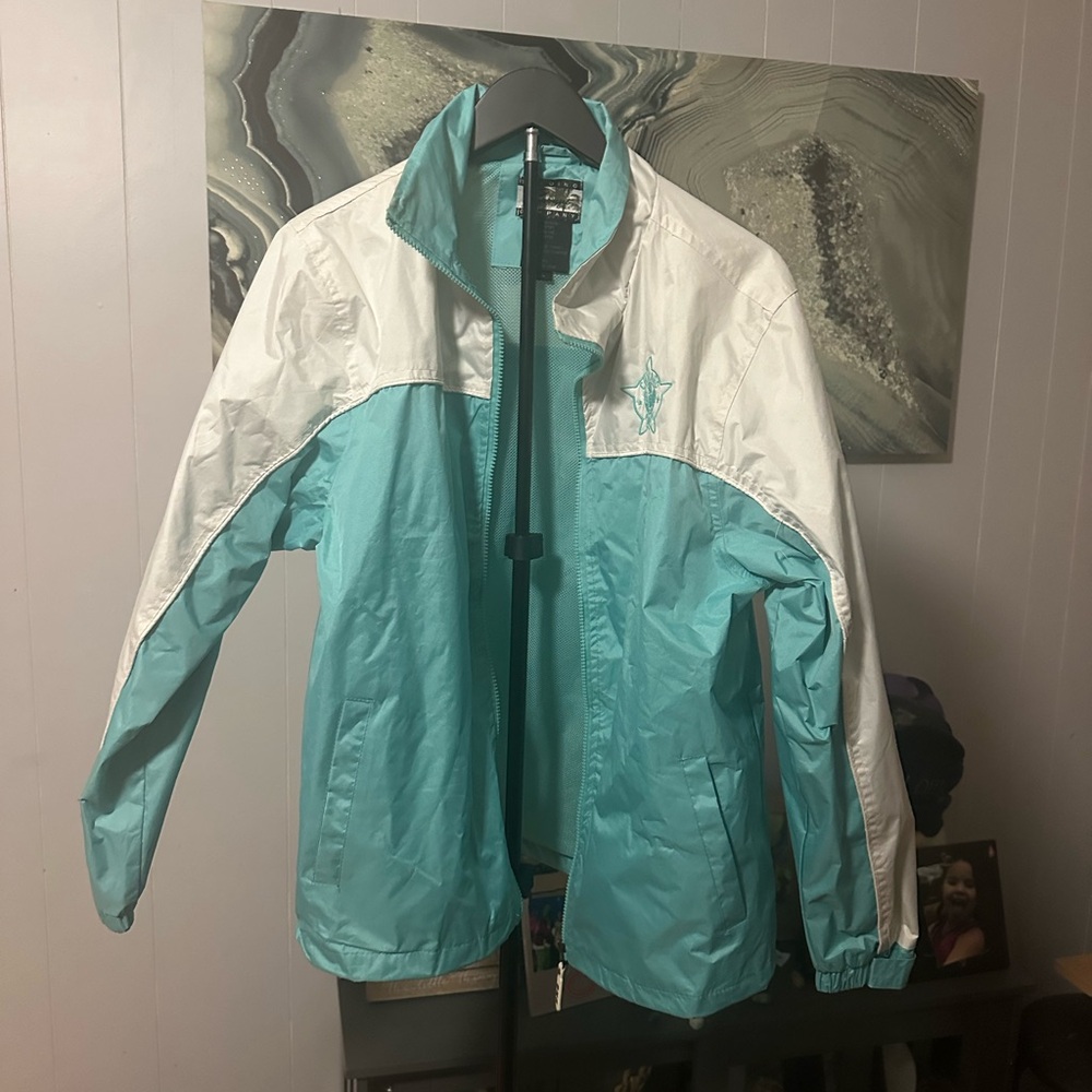 Coconut Creek Trading Company windbreaker blue/ white Chicago police size large